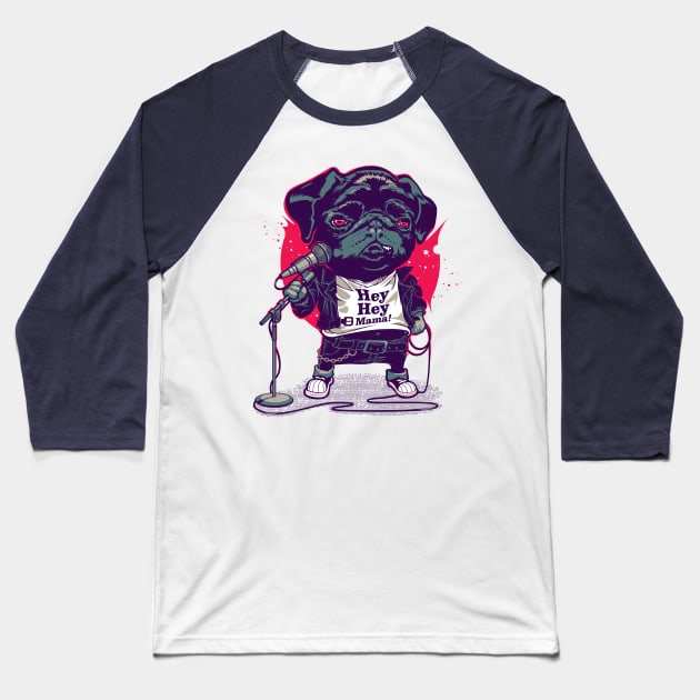 Black Dog Baseball T-Shirt by dracoimagem